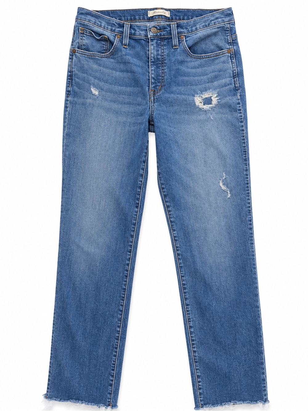 Madewell Jeans Straight raw edge size 28